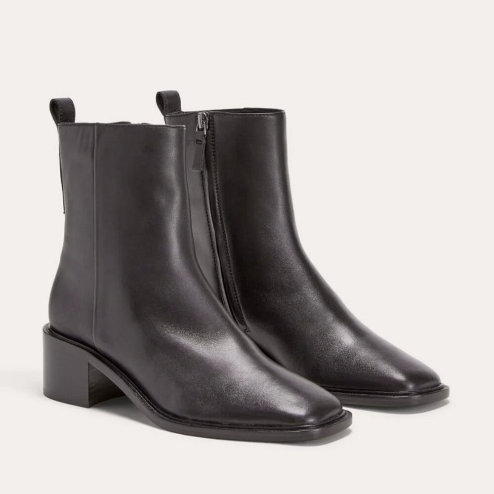 NEW Everlane The City Boot in Black Leather Size 8
